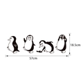 Adesivi murali pinguini carini 57cm per decorazione creativa della camera bambini - 57*18.5CM