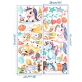Pegatinas de pared de unicornio y arcoiris para niños, dos hojas de 25x70cm decorativas - 25x70cm