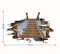 Detailansicht 3D-Hängebrücke Bodenaufkleber mit Maßen 100x80cm für Dekoration - 3D-Hängebrückenlandschaft (KS6653-S)