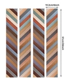 Pegatinas de pared 3D autoadhesivas con vetas de madera retro de 10,2x61 cm - 10.2*61cm