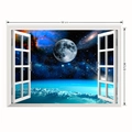 Detalle del vinilo 3D ventana espacial con vista lunar de 90 cm por 57 cm de alto - 57*90CM