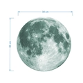Luminous 30cm moon wall sticker with detailed craters for kids room decoration - Moon Diameter 30x30CM