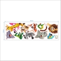 Pegatinas de pared de animales de zoológico para habitación infantil 90x30cm - 30*90cm