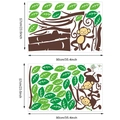 Detailansicht der Affen und Blätter Wandaufkleber mit 60x90cm Maßen und Skalenanzeige - Baum Und Affe Thema Stil