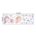 Watercolor hot air balloon wall stickers set with clouds for nursery decor 90x30cm - 30*90cm