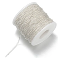 Bright silver stainless steel O-chain roll for DIY jewelry making and necklaces - 3x4mm (2m) / Silver