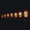 Golden 18k plated stainless steel leather cord end caps in seven various sizes - 2.0mm / Gold (20 Pieces/Pack)