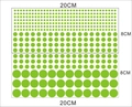 Set di 407 adesivi murali a punti verdi luminosi in varie dimensioni per decorazioni - 407 Pezzi (2 Fogli)
