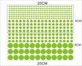 Leuchtende grüne Punkt-Wandtattoos für Zimmerdeko mit 20cm x 8cm Blattmaß im Set - 407 Stück (2 Blatt)