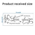 Especificaciones de tamaño para el vinilo de pared mariposa Live Love Laugh 70 cm x 25 cm - 25x70cm