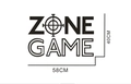 Creative Game Zone wall sticker for living room game room decor, size 58x40cm - 58*40cm