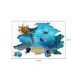 Dimensiones del adhesivo 3D pared océano con tortugas y arrecife coral 90x60cm - Mundo Submarino (58x90)