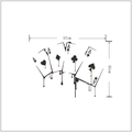 Vinilo decorativo de cartas de póker as con efecto goteo negro, talla 57x45cm - 57*45CM / Negro