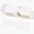 Blank white foldable cardstock tags with hanging holes for necklaces and hair accessories - 50 Sheets/Pack / 9x3.5cm / Pure White
