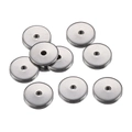 Silver stainless steel brushed wheel spacer beads for DIY jewelry making - 5mm / Steel