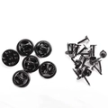 DIY black metal butterfly clutch pin backings and tie tack pins for brooch making - Clutch and Tack Set / 50-Piece Set / Black