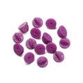 Set di 15 chiusure a farfalla in gomma viola per creazione di spille e accessori fai-da-te - 50 Paia/Confezione / Perno a Testa Piatta Argento 10mm / Viola