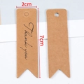 Brown kraft paper swallowtail tags with Thank You print for gift wrapping and baking decor - 7x2cm / Kraft Paper Thank You