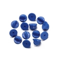 Chiusure per spille in gomma blu scuro, ricambi per farfalla sicuri per distintivi e pin - 50 Paia/Confezione / Perno a Testa Piatta Argento 10mm / Blu scuro