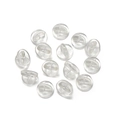 Set di chiusure a farfalla trasparenti in plastica per distintivi e spille fai-da-te - 50 Paia/Confezione / Perno a Testa Piatta Argento 10mm / Trasparente