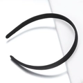 Minimalist matte black fabric headband for women shown on a clean white aesthetic background - Black Width 1.5