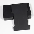 Stack of 50 matte black cardstock display cards for hair ties and jewelry packaging - 50 Pieces/Pack (11.5x6.6cm) / Black