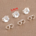 Großpackung 925er Sterlingsilber Ohrmuttern 0,4cm Schmetterling DIY Schmuckzubehör - 20er Set / Silberne Schmetterlings-Ohrringrücken