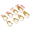 Golden lever back earring hooks with various sized flat pads for DIY jewelry making - 6 mm / Gold