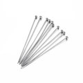 Polished silver stainless steel ball head pins for professional DIY jewelry making - 0.5x40mm / Steel