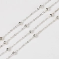 DIY silver bead chain for necklace and bracelet making 2 meters length - 2 Meters/Bag / Silver