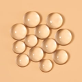 Set of 12 clear amber round glass cabochons for DIY jewelry and handmade decorations - 20mm