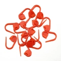 Set de marcadores de puntos de plástico naranja para proyectos de punto y ganchillo DIY - 100 Piezas/Paquete / Rojo