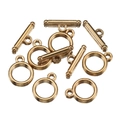 Chiusura a levetta OT in metallo dorato lucido vintage per creazione gioielli DIY - oro kc