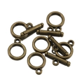 Set chiusura a barra in bronzo vintage per gioielli fai da te con finitura rustica - Bronzo