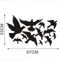 Minimalistische schwarze Möwen Wandaufkleber für Wohnzimmer Deko 57x33cm Silhouette - 33*57CM