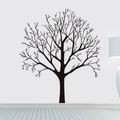Grand sticker mural décoratif arbre noir en vinyle mat pour décoration de salon - 58*68CM Noir