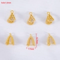 Goldene Strass-Hohlklemmen für DIY-Schmuckanhänger, Größe 12,7 mm mal 7,7 mm - 18K-Gold