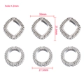 Silver hollow geometric beads in diamond and round shapes for DIY jewelry making - 10 Pieces Pack / Round