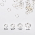 S925 sterling silver open jump rings in 3mm 4mm 5mm 6mm sizes for jewelry making - 0.5x3mm (30 Pieces/Pack) / Silver