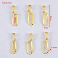 18K Gold Plated Micro Pave U-Shape Pendant Bails, 26mm DIY Jewelry Making Clasp Set - U-Shaped Bail (18K Gold) / Gold
