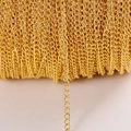 Golden plated O-link iron chain on a spool for DIY jewelry and necklace crafting - Gold