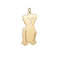Ciondolo a forma di cucciolo in acciaio inossidabile placcato oro 18K per gioielli - Ciondolo Cane Solo (Senza Catena) / Oro
