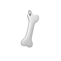Polished bone-shaped stainless steel pendant with a metal ring for DIY jewelry making - Bone Pendant Only (Without Chain) / Steel