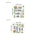 Vinilos infantiles de animales animados con frases motivadoras para dormitorios - Animales de Dibujos Animados Inspiradores (PD227-Adhesivo Blanco)