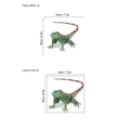 Pegatina de coche de iguana verde 3D realista con dimensiones y efecto decorativo final - Estilo Iguana Verde (A19) / Sin bolsa