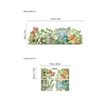 Jungle animals wall sticker with giraffe and elephant for children room decoration - 30*75cm*2pcs