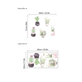 Pegatinas de pared cactus y suculentas acuarela decorativas con medida de 60x30cm - 30*60cm