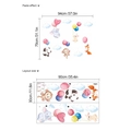 Muurstickers met cartoon olifant en panda voor kinderkamer met gekleurde ballonnen - 30x90cm Twee Vellen (Zonder Tas) / Roze