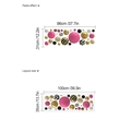 Colorful ball wall stickers with stripe and polka dot patterns, 100x35cm PVC wall decals - 35*100cm / Colorful