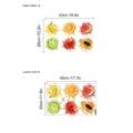 Cartoon fruit wall stickers with splashing water effect and size layout dimensions - Realistic Fruit Series (HMZ7-4-47) / 45x30cm
